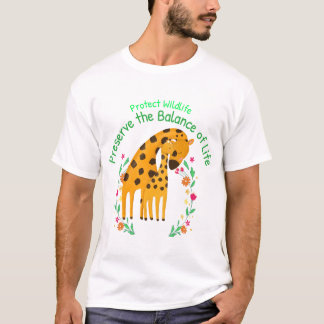 skydda vilda djur och växter genom att bevara livs t shirt