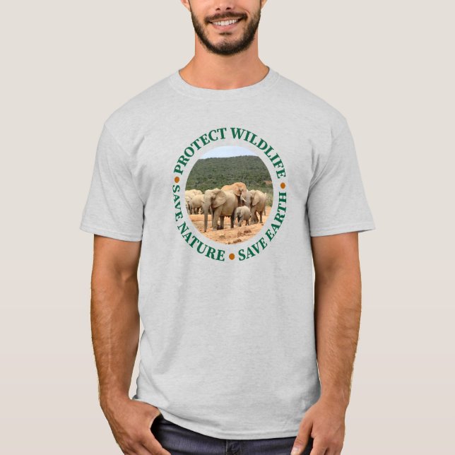 Skydda vilda djur, Spara natur, Spara Earth T-Shir T Shirt (Framsida)