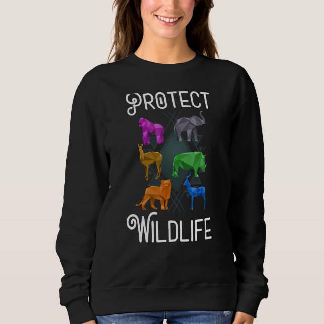 Skydda Wildlife Vilda djur Nature Environmenta T Shirt (Framsida)