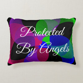 Skyddad av Änglar geometrisk dekorfärg Prydnadskudde