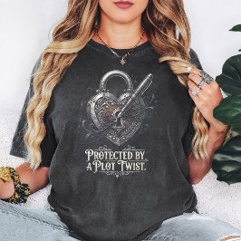 Skyddad Av En Handlingstvist Författarhjärta Lås T Shirt