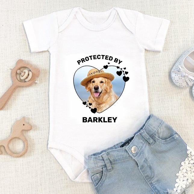 Skyddad av Hund Cute Anpassningsbar Heart Pet Phot T Shirt (Skapare uppladdad)