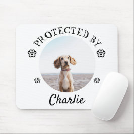Skyddad Av Hund Foto Tassavtryck Design Musmatta