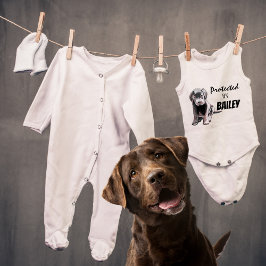 Skyddad Av Hundnamn Akvarell T Shirt