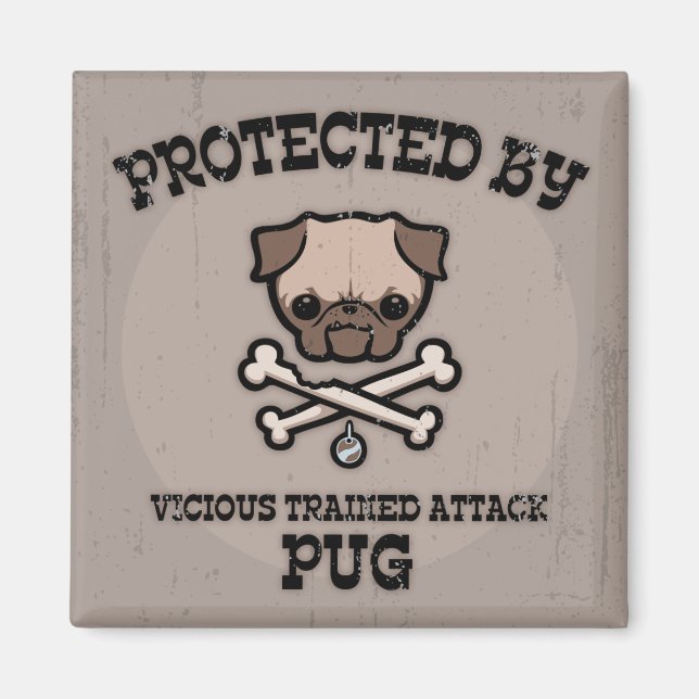 Skyddad av Pug Magnet (Framsidan)