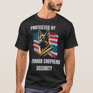 Skyddad Av Trogen Tysk Schäferhund T-Shirt