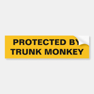 Skyddad av Trunk Monkey! Bildekal