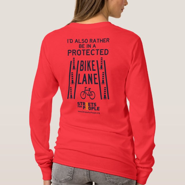 Skyddad bike Lane T Shirt (Baksida)