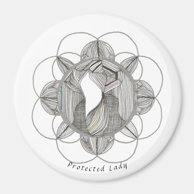 Skyddad Dam Magnet (Framsidan)