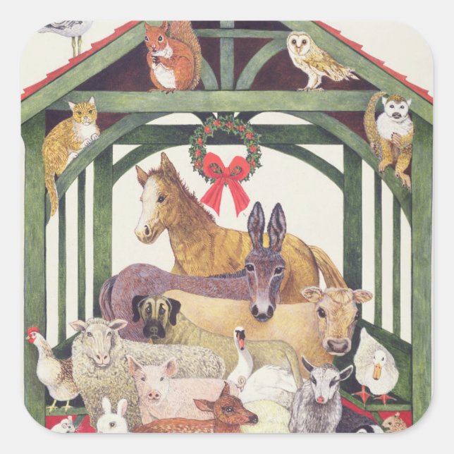 Skyddad Fyrkantigt Klistermärke (Framsida)