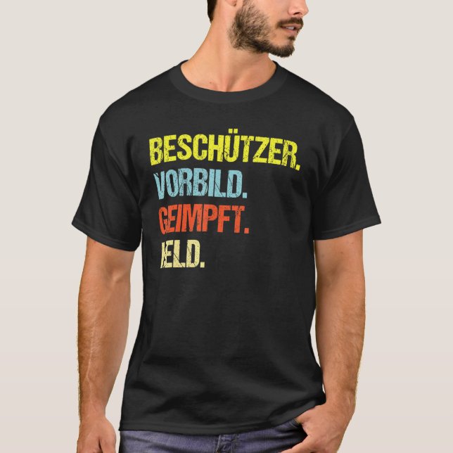 Skyddad modell Vaccinerad Hjälte Vaccination T Shirt (Framsida)