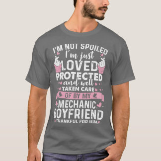 Skyddad och välskött vård av Mechanic Boyfrien T Shirt