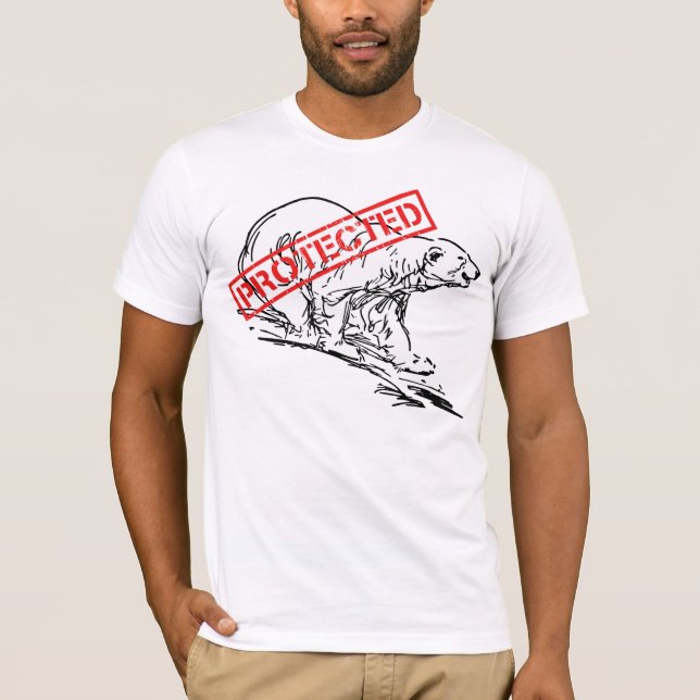 Skyddad polar björnT-tröja Tee (Framsida)