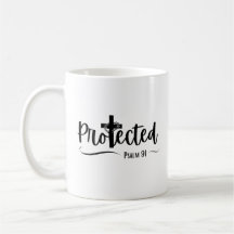 Skyddad - Psalm 91 Bible Verse Scripture Mugg