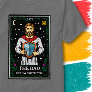 Skyddande Pappa Tarotkort Celestial Konst Vintage T Shirt