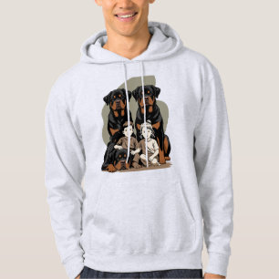 skyddande vakthund, rottweiler hoodie