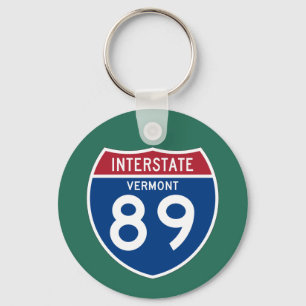 Skyddar den Interstate huvudvägen för Vermont VT Nyckelring