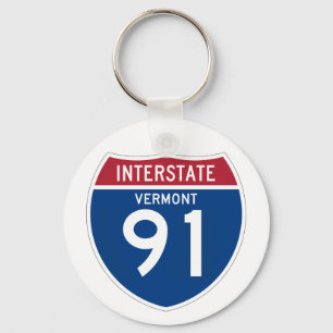 Skyddar den Interstate huvudvägen för Vermont VT Nyckelring