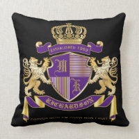 Skyddar guld- lejont för vapensköldMonogramEmblem