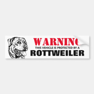 Skyddas av en Rottweiler Bildekal