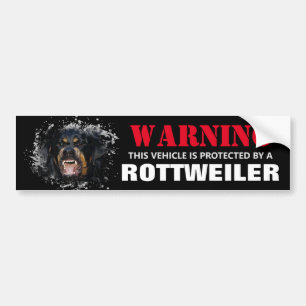 Skyddas av en Rottweiler Bildekal