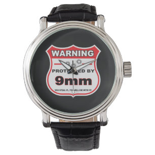 skyddat av 9mm skydda armbandsur