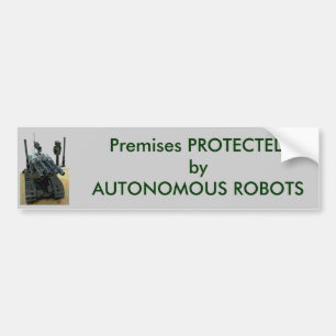 Skyddat av autonoma robotar bildekal