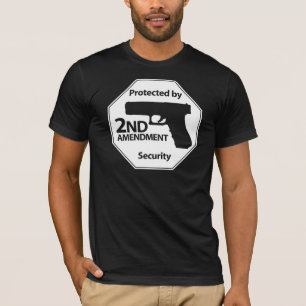 Skyddat av den 2nd rättelsen t shirt