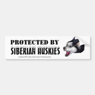 SKYDDAT BY, SIBERIAN HUSKYbildekal Bildekal