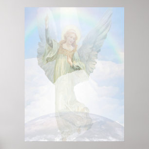 Skyddsängel i molnen poster