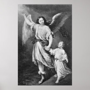 Skyddsängel Och Barn Poster
