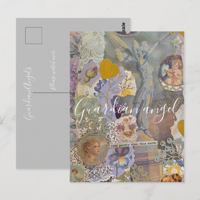 Skyddsängel Skicka Skydd Postkort Vykort (Fram/baksida)