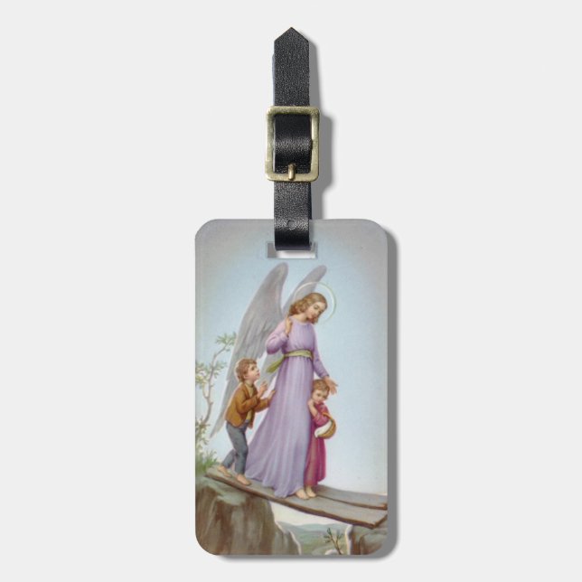 Skyddsängelmärkre Bagagebricka (Vertikal Framsida)