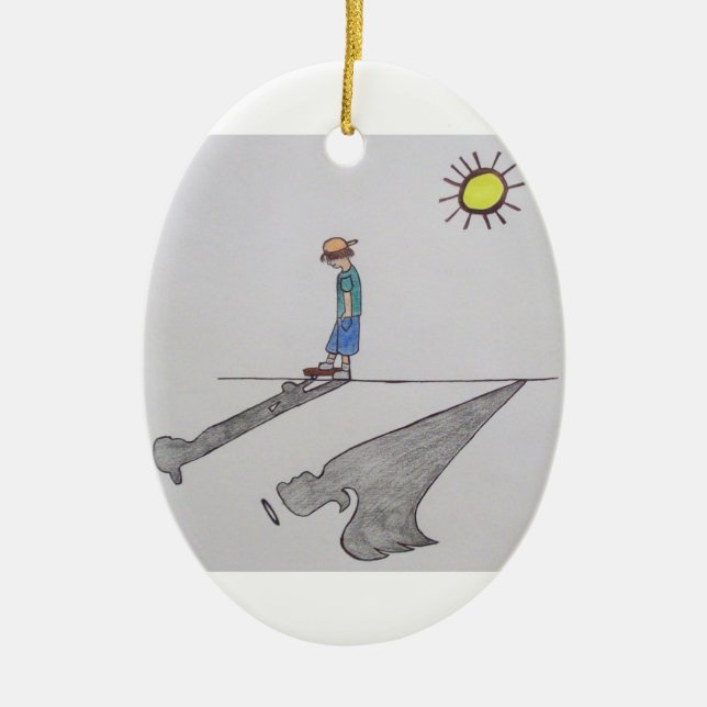 Skyddsängelprydnad Julgransprydnad Keramik (Framsidan)