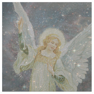 Skyddsängeltyg med glitterstjärnor tyg