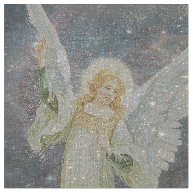 Skyddsängeltyg med glitterstjärnor tyg (Närbild)