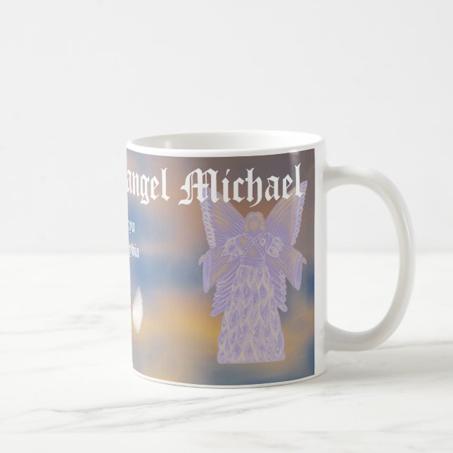 Skyddsärkeängeln Michael-Skräddarsy Kaffemugg (Höger)