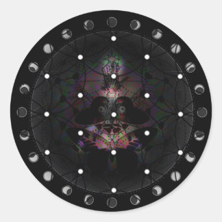 Skyddsetikett Runt Klistermärke