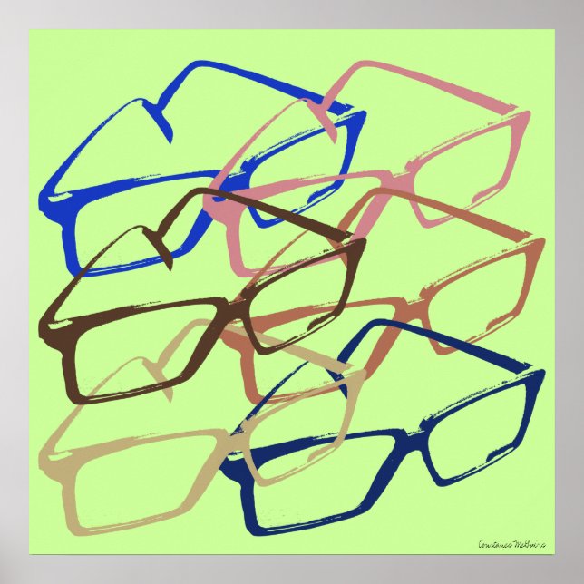 Skyddsglasögon för Retro-arbete Poster (Framsidan)