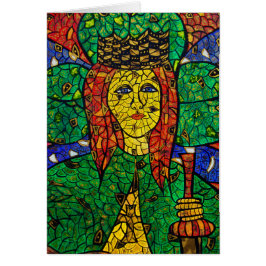 Skyddshelgon av fördjupnings- och ångestSt Dymphna Hälsningskort