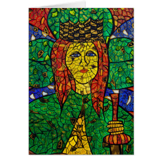 Skyddshelgon av fördjupnings- och ångestSt Dymphna Hälsningskort