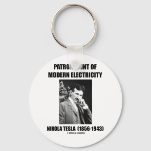 Skyddshelgon av modern elektricitet (Nikola Tesla) Nyckelring