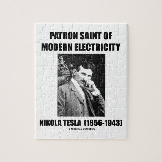 Skyddshelgon av modern elektricitet (Nikola Tesla) Pussel (Vertikal)