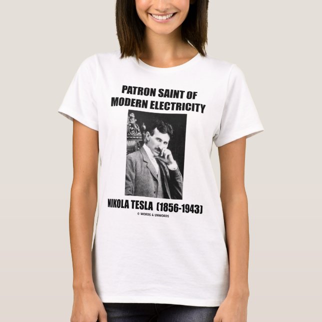 Skyddshelgon av modern elektricitet (Nikola Tesla) Tröja (Framsida)
