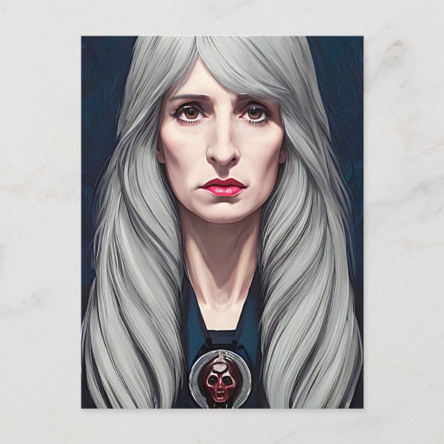 Skyddskomponenten "Elder Witch Fantasy" Vykort (Framsida)