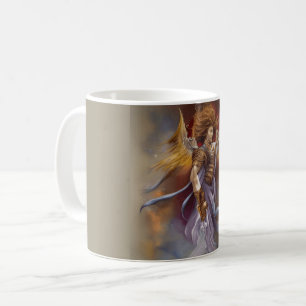 Skyddsområde i vattenfärgslavender kaffemugg