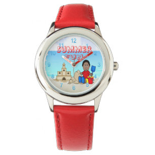 Skyddsram Watc för barn för Sandcastle (svart Armbandsur
