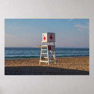 Skyddsstol på stranden poster
