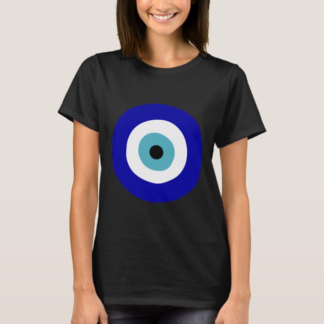 Skyddssymbol Blue Evil Öga of Protection T Shirt (Framsida)