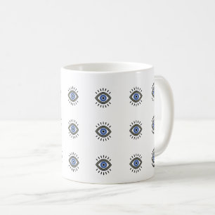 Skyddssymbol för Onde öga, blå öga Kaffemugg